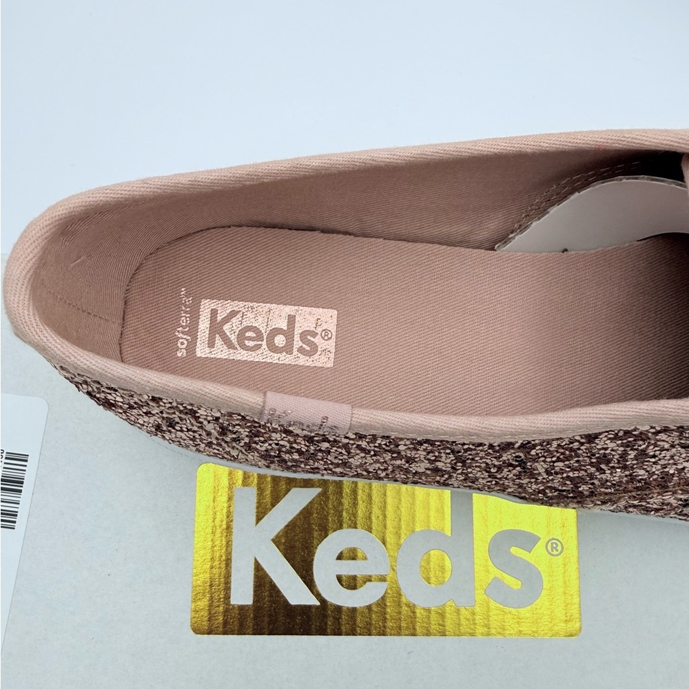 KEDS Sz 9 Women's Glitter Rose Gold NIB - Picture 6 of 8